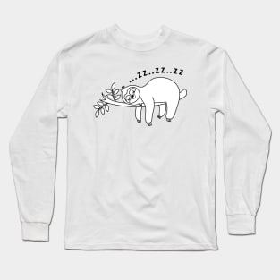 Sleeping Sloth Long Sleeve T-Shirt